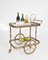 French Neoclassical Brass Bar Cart in the Style of Maison Jansen, 1940s 2