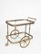 French Neoclassical Brass Bar Cart in the Style of Maison Jansen, 1940s 1
