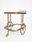 French Neoclassical Brass Bar Cart in the Style of Maison Jansen, 1940s 4