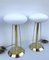 Vintage Lamps in Brass and Opaline, 1970, Set of 2 11