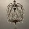 Lampada a sospensione vintage in cristallo, anni '50, Immagine 10