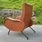 Fauteuil Mid-Century Marron avec Repose-Pieds par Marco Zanuso, Italie, 1960s 6