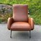 Mid-Century Modern Italian Brown Armchair with Footrest by Marco Zanuso, 1960s 12