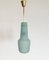 Lámpara colgante italiana de vidrio rayado y latón de Venini, años 60, Imagen 1