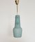 Lámpara colgante italiana de vidrio rayado y latón de Venini, años 60, Imagen 17