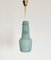 Lámpara colgante italiana de vidrio rayado y latón de Venini, años 60, Imagen 9