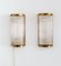 Art Deco Italian Wall Sconces with Glass Rods and Brass, 1990s, Set of 2 1