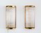 Art Deco Italian Wall Sconces with Glass Rods and Brass, 1990s, Set of 2 3