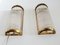 Art Deco Italian Wall Sconces with Glass Rods and Brass, 1990s, Set of 2 6