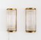 Art Deco Italian Wall Sconces with Glass Rods and Brass, 1990s, Set of 2 12