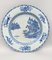 18th Century Chinese Blue and White Porcelain Dish with Pagoda Motif, Image 1