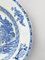 Plato chino de porcelana azul y blanca con motivo de pagoda, siglo XVIII, Imagen 6