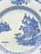 Piatto in porcellana blu e bianca con motivo a pagoda, Cina, XVIII secolo, Immagine 2