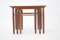 Tables Gigognes en Teck, Danemark, 1960s, Set de 3 9