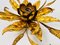 Golden Florentine Flower Shape Flushmount attributed to Hans Kögl, Germany, 1970s 10