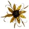 Golden Florentine Flower Shape Flushmount attributed to Hans Kögl, Germany, 1970s 1