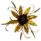Plafón en forma de flor florentina dorada atribuido a Hans Kögl, Alemania, años 70, Imagen 1