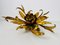 Golden Florentine Flower Shape Flushmount attributed to Hans Kögl, Germany, 1970s 9