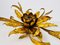 Golden Florentine Flower Shape Flushmount attributed to Hans Kögl, Germany, 1970s 11