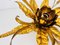 Golden Florentine Flower Shape Flushmount attributed to Hans Kögl, Germany, 1970s 7