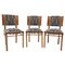 Art Deco Dining Chairs, Czechoslovakia, 1930s, Set of 3, Image 1