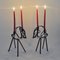 Candelabros suecos de hierro de Gunnar Ander para Ystad-Metall, años 60. Juego de 2, Imagen 5