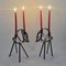 Swedish Iron Deer Candleholders by Gunnar Ander for Ystad-Metall, 1960s, Set of 2 5