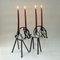 Swedish Iron Deer Candleholders by Gunnar Ander for Ystad-Metall, 1960s, Set of 2 2
