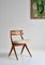 Danish Modern Oak & Sheepskin Scissor Side Chair attributed to Poul Volther, 1957, Image 3