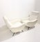 Fauteuils Mid-Century en Tissu Blanc, Italie, 1950s, Set de 2 5