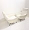 Mid-Century Modern Italian White Fabric Armchairs, 1950s, Set of 2, Image 5