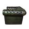 Club chair Chesterfield in pelle verde, Immagine 3