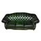 4-Sitzer Chesterfield Sofa aus grünem Leder von Thomas Lloyd 5