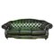 4-Sitzer Chesterfield Sofa aus grünem Leder von Thomas Lloyd 1