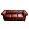 Chesterfield Sofa aus rotem Leder 4