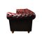Chesterfield Sofa aus rotem Leder 3