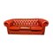 3-Seater Chesterfield Sofa in Red Leather 1