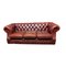 3-Seater Chesterfield Sofa in Brown Leather 1