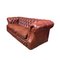 3-Sitzer Chesterfield Sofa aus braunem Leder 2