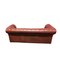 3-Sitzer Chesterfield Sofa aus braunem Leder 4