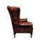 Queen Anne Chesterfield Sessel aus rotem Leder 3