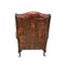 Queen Anne Chesterfield Armchair in Oxblood Red Leather, Image 5