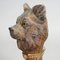 Geschnitzter Holzkopf eines Norwich Terrier, Brienz, 1890er 5