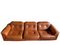 DS-101 Cognac Leather Sofas, Armchair and Ottoman from De Sede, 1970s, Set of 4 3