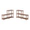 Mid-Century French Faux Bamboo Beech & Rattan Etageres, 1950s, Set of 2 1