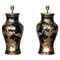 Large Chinese Papier-Mâché Table Lamps, 1950s, Set of 2, Image 1