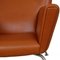 Walnut Anilin Leather Wingchair by Hans J. Wegner for Carl Hansen & Søn, 1990s, Image 7