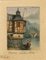 After Samuel Prout, Nieder Lahnstein on the Reno in miniatura, anni '30, acquerello, Immagine 1
