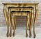 Italian Florentine Neoclassical Nesting Tables in Giltwood, 1960s, Set of 3 9