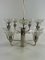 Mid-Century Space Age Chandelier in Metal & Glass, 1970s 5